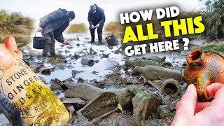 This old drained creek holds SECRETS and TREASURE Mudlarking with the Hovercraft History Hunters [upl. by Leslie]