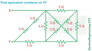 Series Parallel Circuit 6  Equivalent Resistance Problem with Delta to Wye Conversion [upl. by Artenal341]