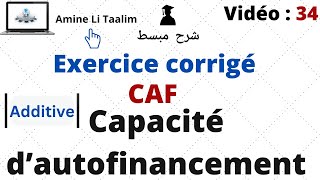 Capacité d’autofinancement CAF  Additive Analyse Financière [upl. by Weixel]