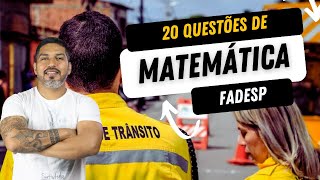 20 QUESTÕES DE MATEMÁTICA  FADESP  PREFEITURA DE CAPANEMA [upl. by Enovad]