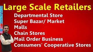 Large Scale Retailers Retail Trade Class 11 Business Studies  Types of Large Scale Retailers [upl. by Merat]