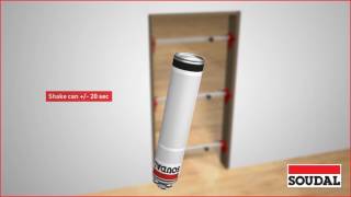 How to install a door using Soudal expanding foam [upl. by Arvind]