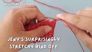 Jenys Surprisingly Stretchy Bind Off  How To [upl. by Wilkie]