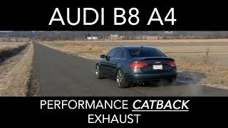 ECS Tuning Audi B8B85 A4 20T Single Exit Valved CatBack Exhaust System [upl. by Ardussi82]