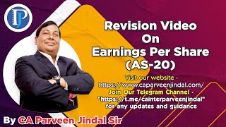 Revision Video On Earnings Per Share AS20 [upl. by Atener]