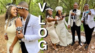 VLOG A XHOSA THEMED WHITE WEDDING ft Zola and Babalwa Mcaciso [upl. by Wilmar]