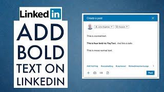 How to Add Bold Text on LinkedIn [upl. by Stormi]