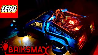 Lego DeLorean Timelapse Briksmax Light Kit [upl. by Eedissac]