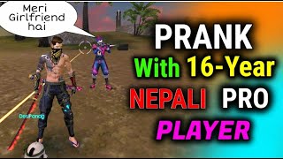 Funny Noob Prank With Nepali Player  Garena Free Fire  Desi Gamers [upl. by Marston]