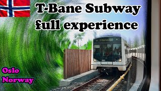 4K Oslo TBane Subway full experience [upl. by Adiene]