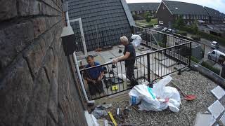 Timelapse  Nieuw dakterras met hekwerk maken in Kampen  Exclusieve Dakterrassen [upl. by Manley528]