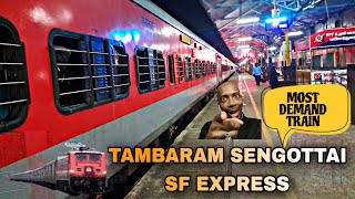 🚂20683 TAMBARAM SENGOTTAI SF EXPRESS 🔥 MAYILADUTHURAI TO TIRUNELVELI TRAIN TRAVEL 😍 different route [upl. by Ardnuhs444]