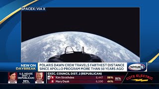 Polaris Dawn crew travels farthest distance for humans since Apollo program more than 50 years ago [upl. by Erdua798]