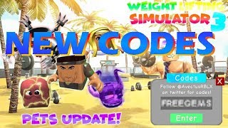 💪NEW CODES amp PETS💪  Weight Lifting Simulator 3  Roblox [upl. by Outhe]