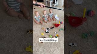 He calls it the Toy Picker Upper 🤣 diy dad triplets mom baby toy [upl. by Sibley625]