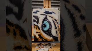 Almost Finished Mostly Airbrushed Leopards Eye 🐆 reels art challenge shortsvideo explore fyp [upl. by Suicul]