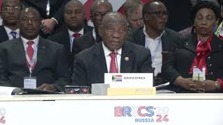 President Ramaphosa’s opening remarks during the 16th BRICS Summit Plenary in Kazan Russia [upl. by Lucila538]