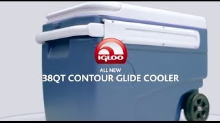 Igloo Coolers 38 Quart Contour Glide  A Classic Wheeled Cooler with a Whole New Handle [upl. by Kronick534]