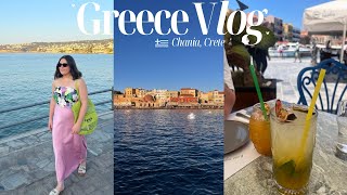 COME TO GREECE WITH ME  a week in Chania Crete  Greece travel vlog  Chloe Ellis [upl. by Htomit]