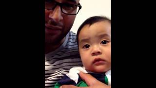 Sweetheart Baby Cries when Dad Pretends to Cry Original [upl. by Esserac598]