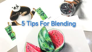 5 Tips for Blending with Colored Pencils that PRO artists use  Tips for Blending [upl. by Eatnoid]