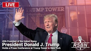 LIVE REPLAY President Trump Holds a Press Conference at Trump Tower in New York  92624 [upl. by Bena]