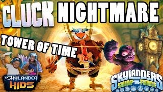 Lets Play Skylanders Swap Force Nightmare Mode Tower of Time  Cluck Boss Battle 100 Used [upl. by Akelahs894]