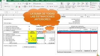 COMO HACER UNA ESTIMACION Estimaciones de Obra  FORMATO DE EXCEL [upl. by Prue]