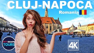 🇷🇴 ClujNapoca  Romania  Transylvania University City  WalkingVideo Amazing city [upl. by Ingraham488]