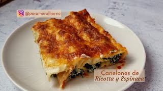 Canelones de ricotta y espinacas  Receta paso a paso [upl. by Ahsrav]