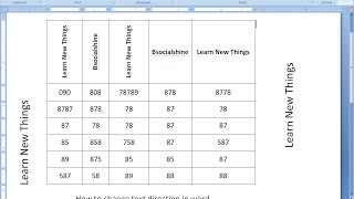 How to Change Text Direction in Table amp Text in MS Word [upl. by Imelda182]