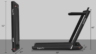 Goplus 2 in 1 Folding Treadmill 2 25HP Superfit Under Desk Electric Treadmill Review The good and [upl. by Lowenstern]