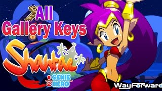 Shantae HalfGenie Hero ALL 10 GALLERY KEY LOCATIONS 100 Shantae Guide PS4 [upl. by Hsirap559]