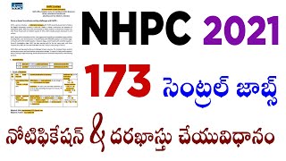 nhpc recruitment 2021 nhpc form fill up nhpc syllabus 2021 nhpc recruitment apply online in telugu [upl. by Saw]