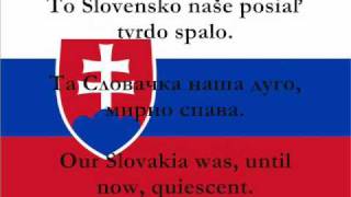 Nad Tatrou sa blýska  National Anthem of Slovakia with lyrics Slovak Serbian English [upl. by Korie799]