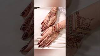 Beautiful red mehendi designs with stone mehndidesign2025 howtomakemehendidesigns hennadesign [upl. by Yelac439]