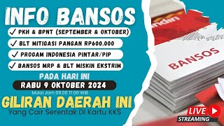 LIVE PENCAIRAN BANSOS HARI INI RABU 9 OKTOBER 2024 GILIRAN DAERAH INI CAIR SERENTAK [upl. by Aspasia]