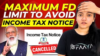 Fixed Deposit FD Limit to Avoid Income Tax Notice  Fixed Deposit TDS Limit in 2024 [upl. by Faubert84]