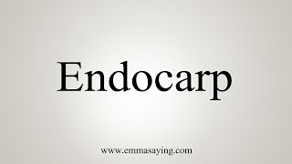 How To Say Endocarp [upl. by Rudwik]