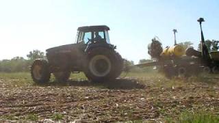 Ford 8670 Planting Corn with a John Deere 1780 pt 2 [upl. by Nebe320]