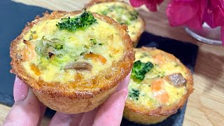 Die leckersten SnackMuffins aus Brokkoli und rotem Fisch 💣 Einfaches Rezept 👍🏻 [upl. by Adam]