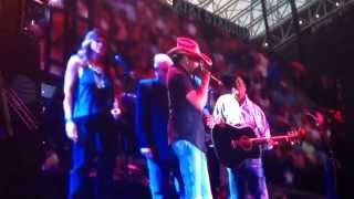 George Strait LIVE  2014 Final concert at ATampT Stadium  quotNobody in His Right Mindquot  Jason Aldean [upl. by Nwahsud120]