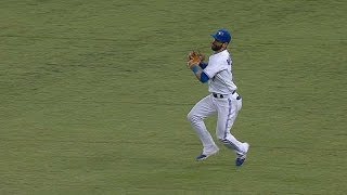 KCTOR Bautista fires to nab Butler at first base [upl. by Eelarak]