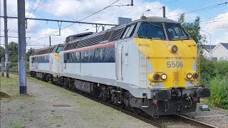 NMBS SNCB Treinen In Schaarbeek station Klaxons 11072024 [upl. by Annocahs373]