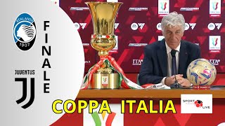 FINALE COPPA ITALIA ATALANTA  JUVENTUS Conferenza stampa pre partita GASPERINI  SCAMACCA [upl. by Ecital]