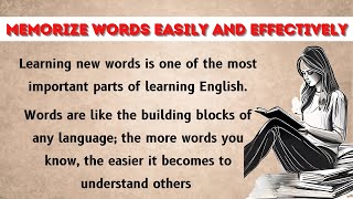 MEMORIZE WORDS EASILY AND EFFECTIVELY  English Speaking Practice [upl. by Nev]