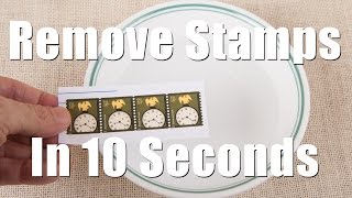 Remove Postage Stamps From Envelops in 10 Seconds [upl. by Lidda842]