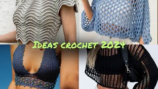 Tops crochet 2024 Ideas prendas crochet Inspiración crochet [upl. by Etnwahs556]