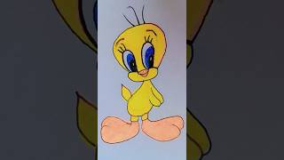 how to draw a tweety cartoon drawingytshorts viral doodle drawingtrending how shorts [upl. by Ardnaed538]