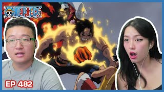 ACE VS AKAINU  One Piece Episode 482 Couples Reaction amp Discussion [upl. by Pals]